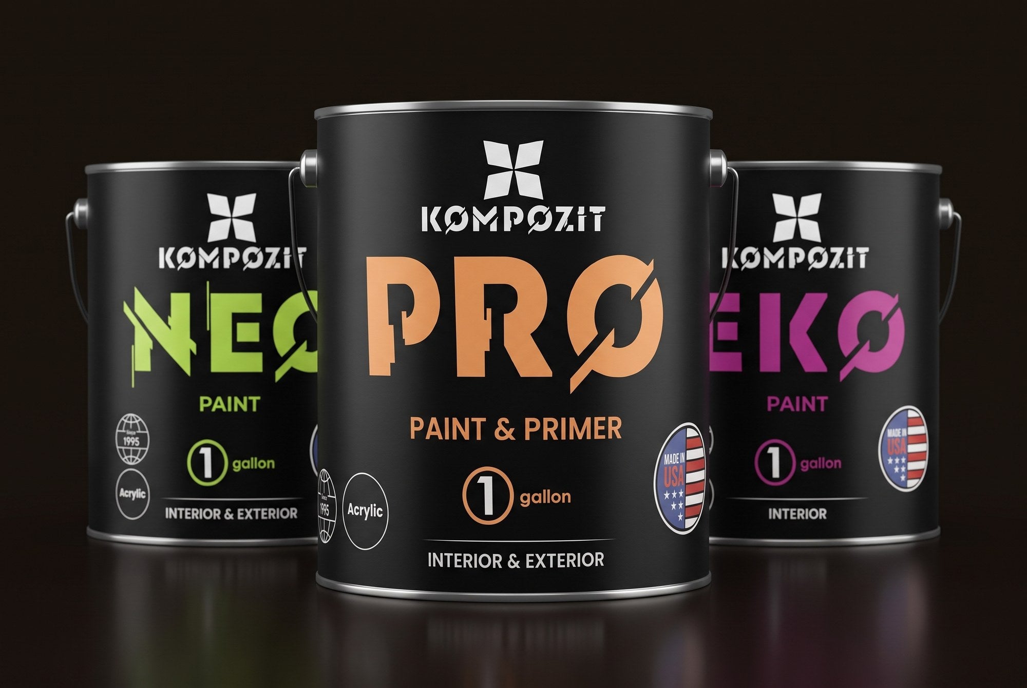Kompozit PRO, NEO and EKO paint cans